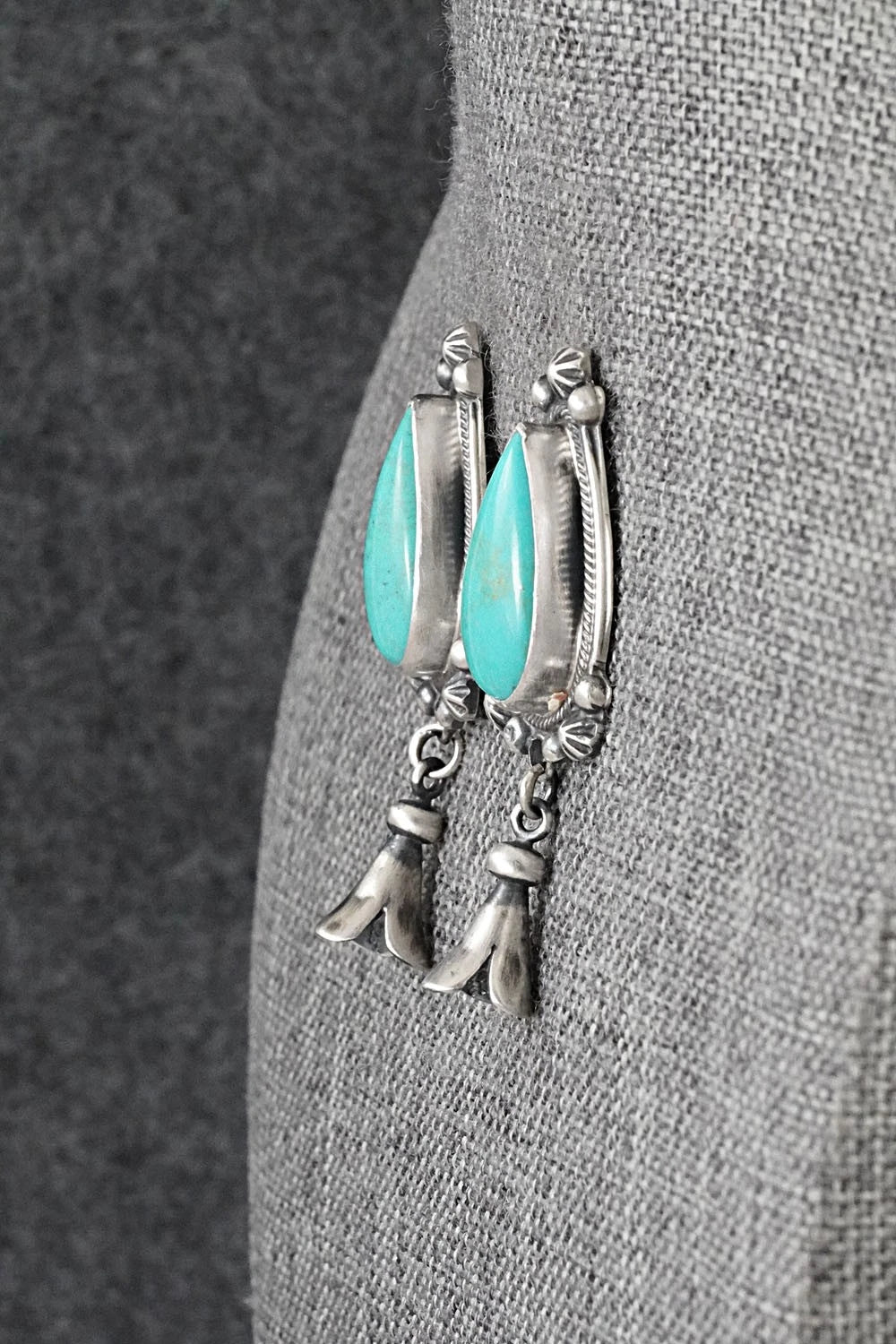 Turquoise & Sterling Silver Earrings - Bobby Johnson