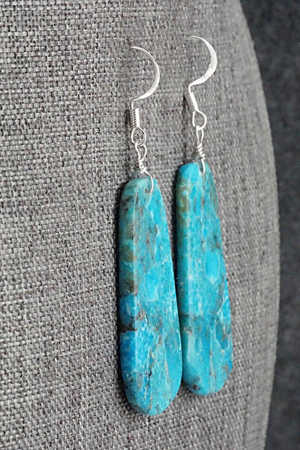 Turquoise & Sterling Silver Earrings - Lupe Lovato