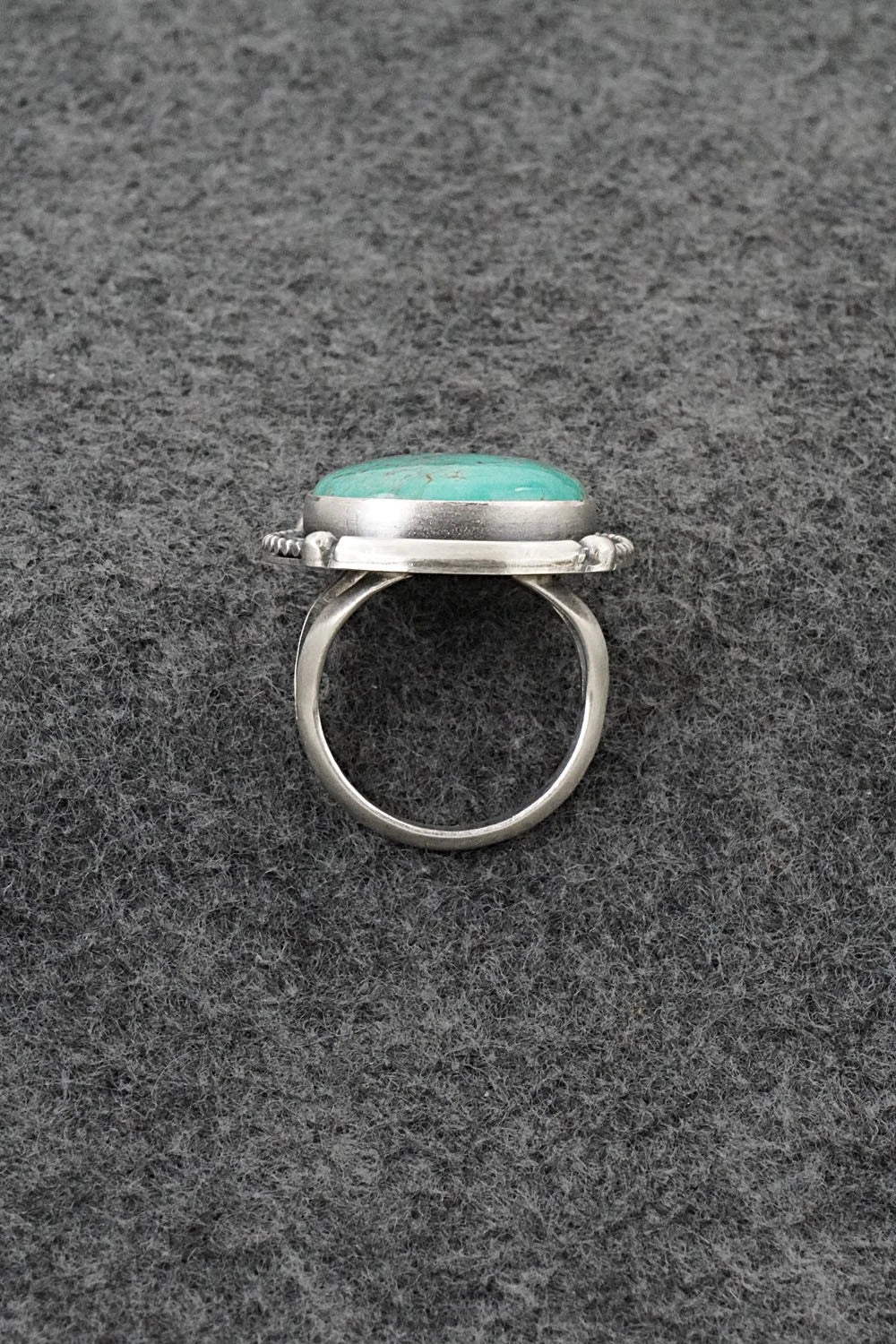 Turquoise & Sterling Silver Ring - Bobby Johnson - Size 7