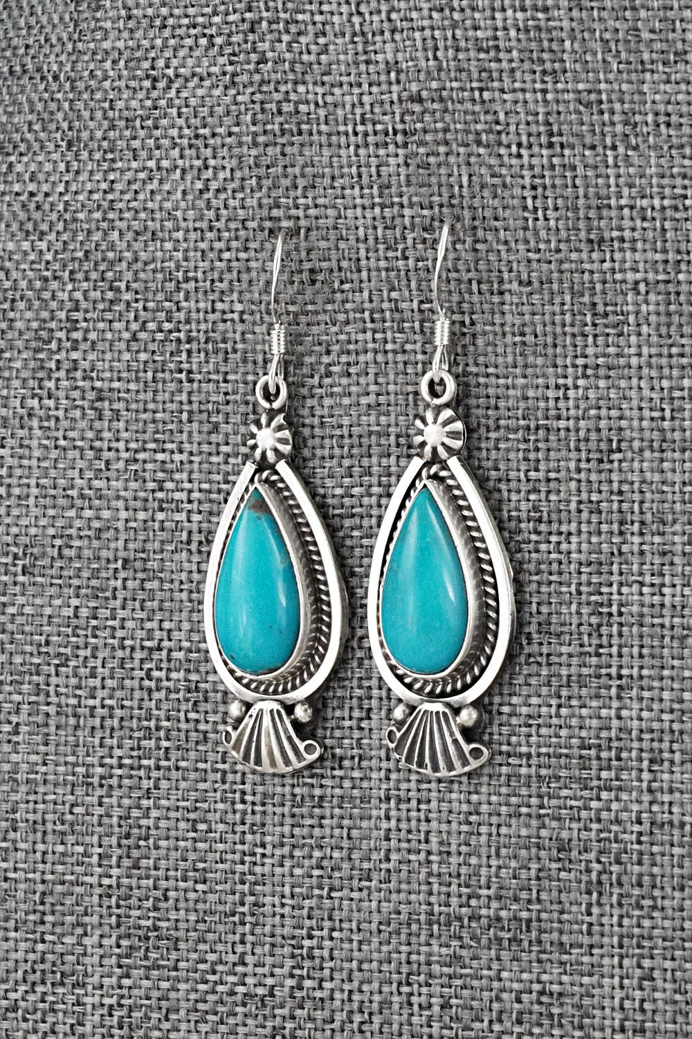Turquoise & Sterling Silver Earrings - Verley Betone