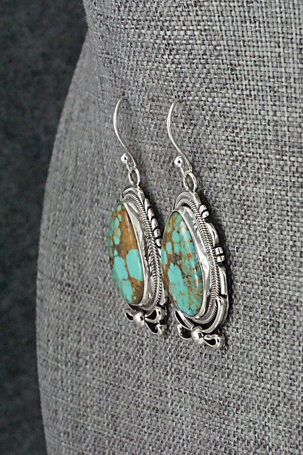 Turquoise & Sterling Silver Earrings - Mark Yazzie