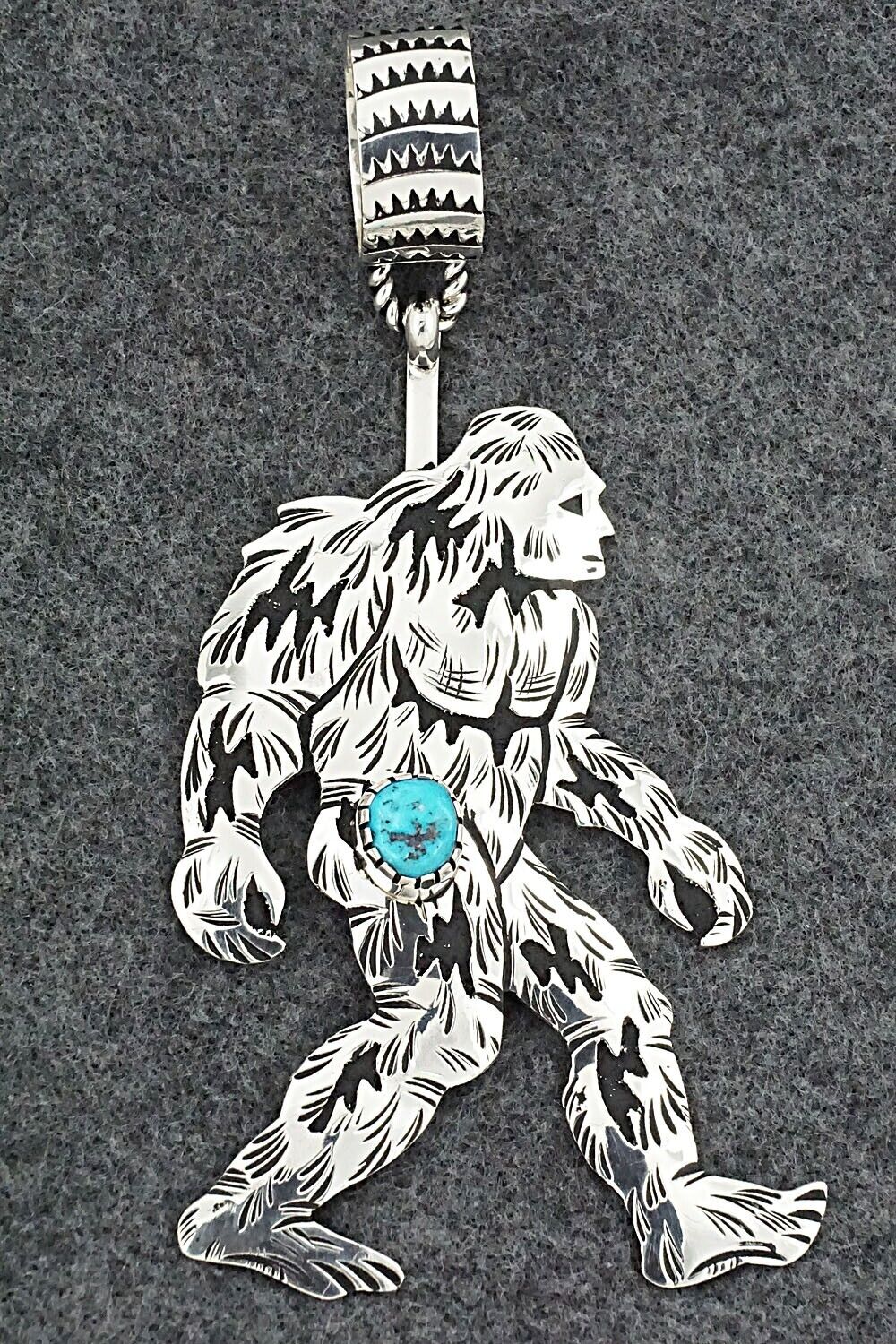 Turquoise & Sterling Silver Pendant - Richard Singer