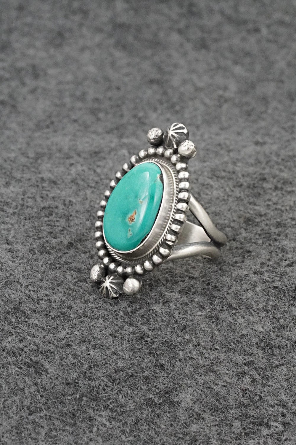 Turquoise & Sterling Silver Ring - Darrin Livingston - Size 8