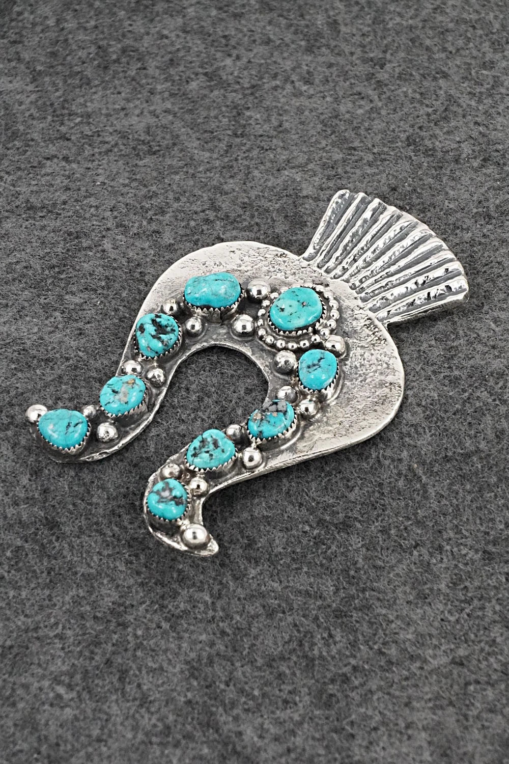 Turquoise & Sterling Silver Pendant - Delbert Arviso