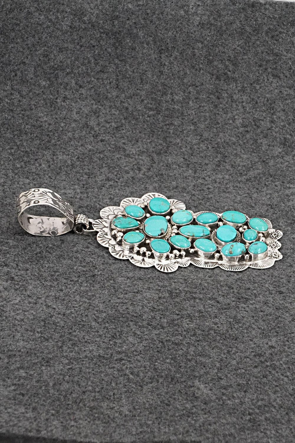 Turquoise & Sterling Silver Pendant - Vernon Johnson