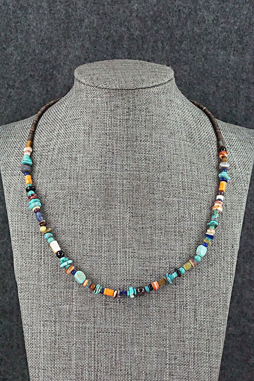 Multi Stone and Sterling Silver Necklace - Helen Tsosie
