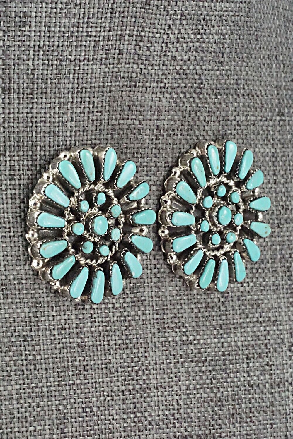 Turquoise & Sterling Silver Earrings - Marcine Stead
