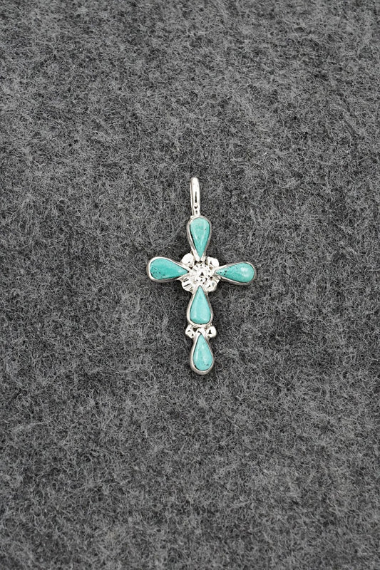 Turquoise & Sterling Silver Pendant - Bryce Vacit