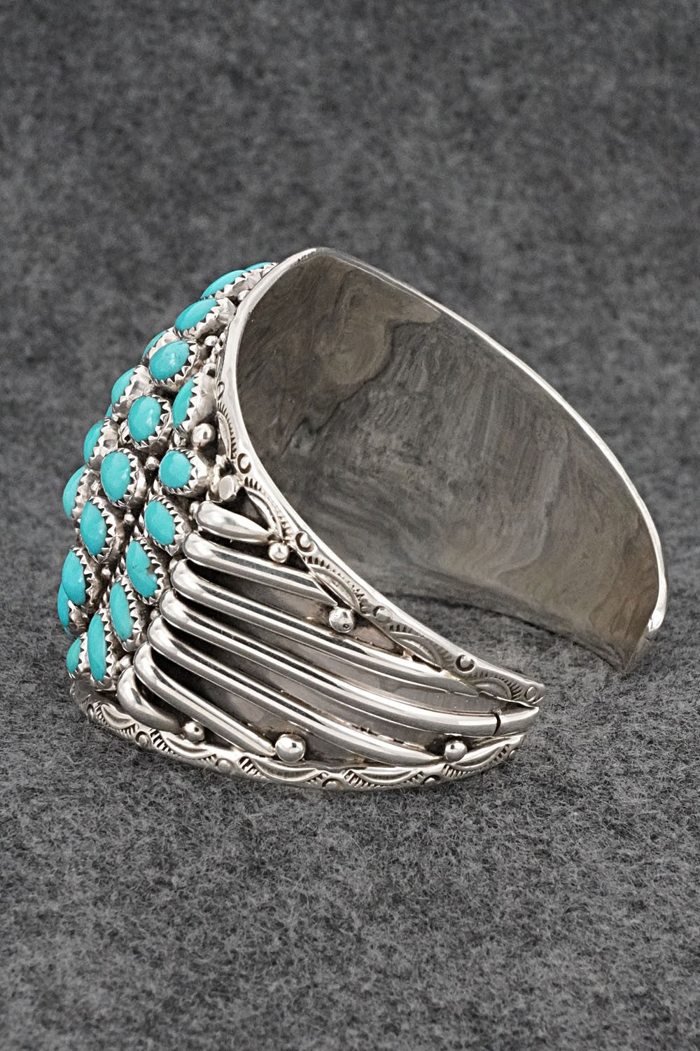 Turquoise and Sterling Silver Bracelet & Ring Set - Tina Jones - Size 8