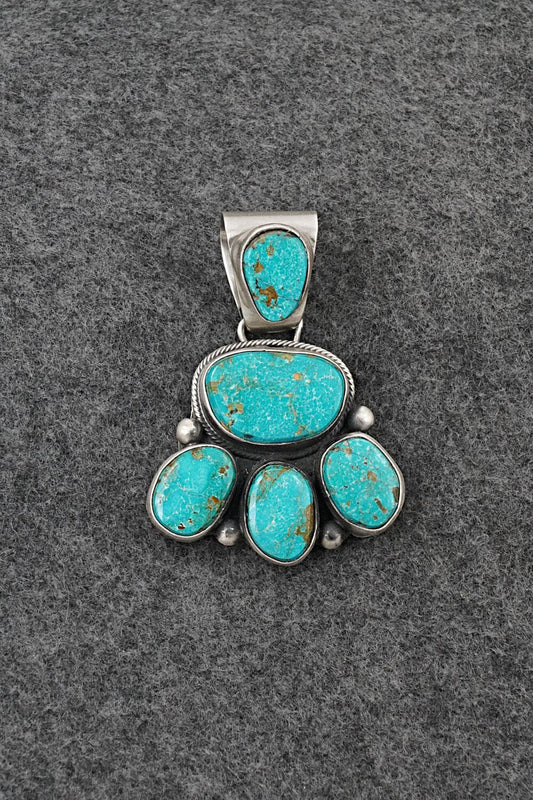 Turquoise & Sterling Silver Pendant - Kathleen Livingston