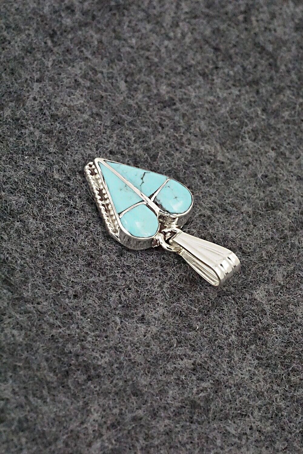 Turquoise & Sterling Silver Pendant - Velda Nastacio