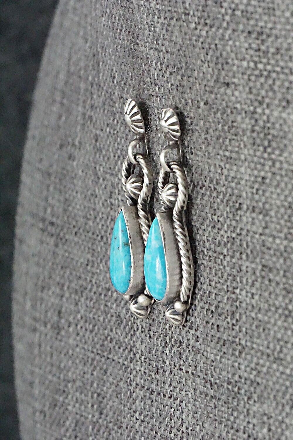 Turquoise & Sterling Silver Earrings - Verley Betone