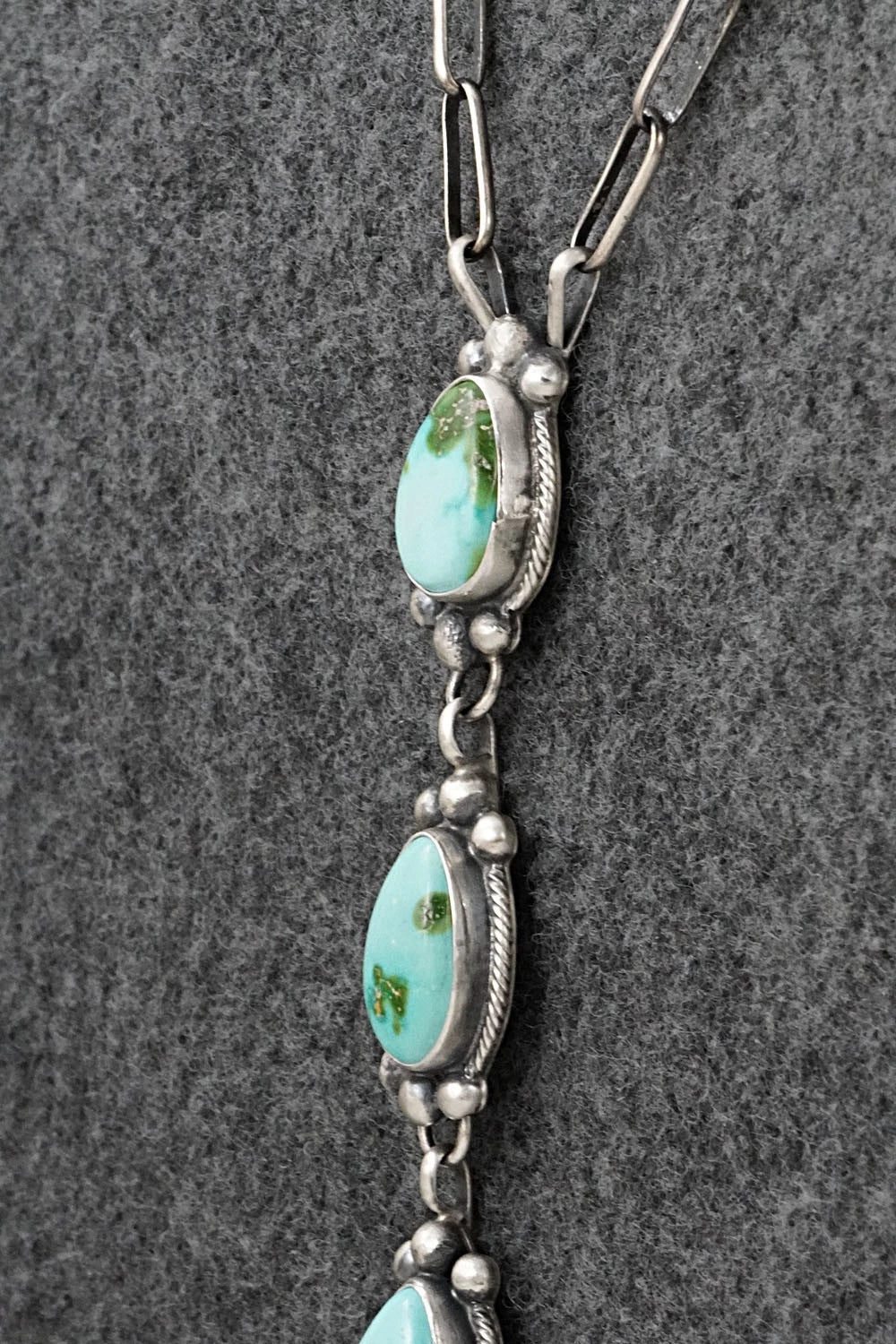 Turquoise & Sterling Silver Necklace - Bobby Johnson