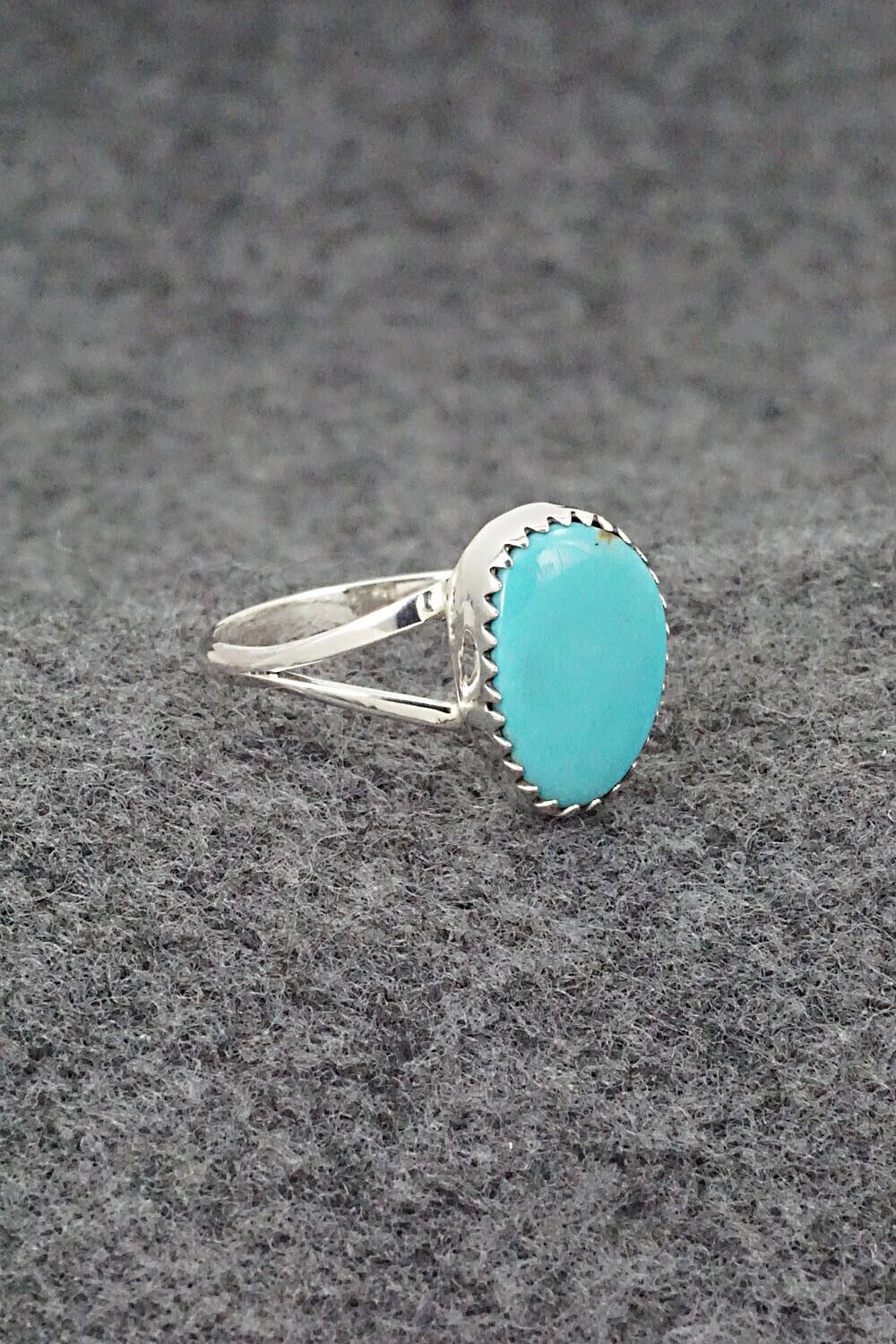 Turquoise & Sterling Silver Ring - Sharon McCarthy - Size 7.5
