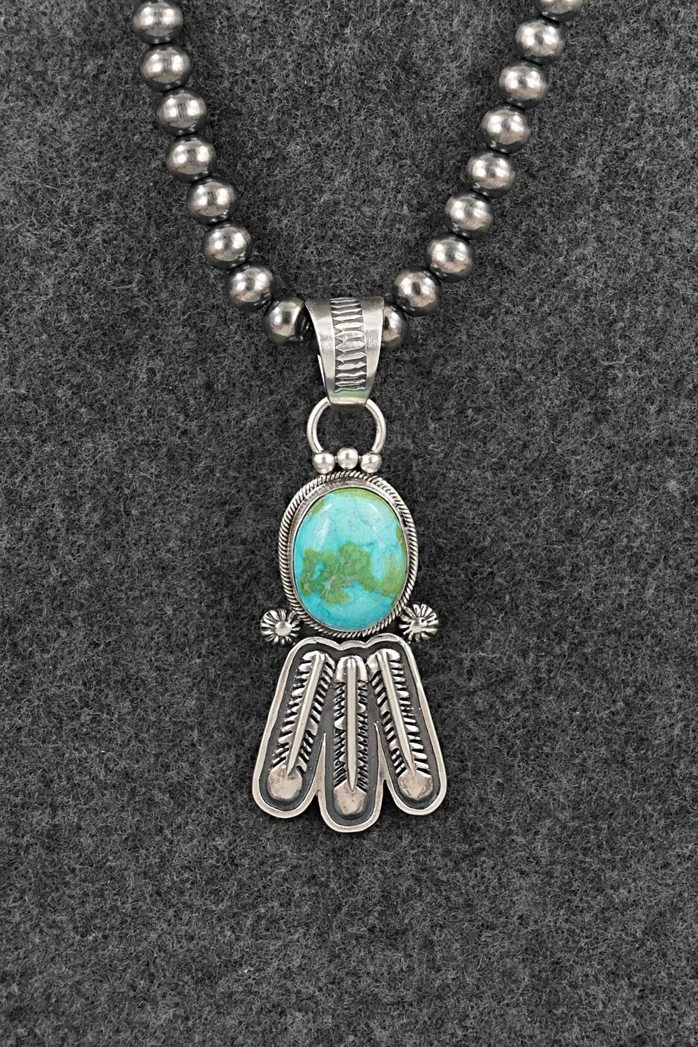 Turquoise & Sterling Silver Necklace - Verley Betone