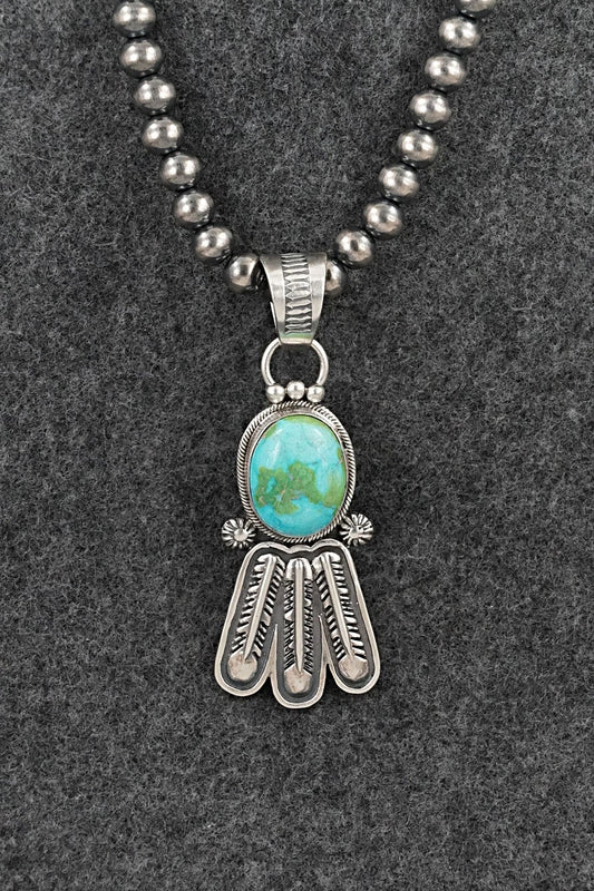 Turquoise & Sterling Silver Necklace - Verley Betone