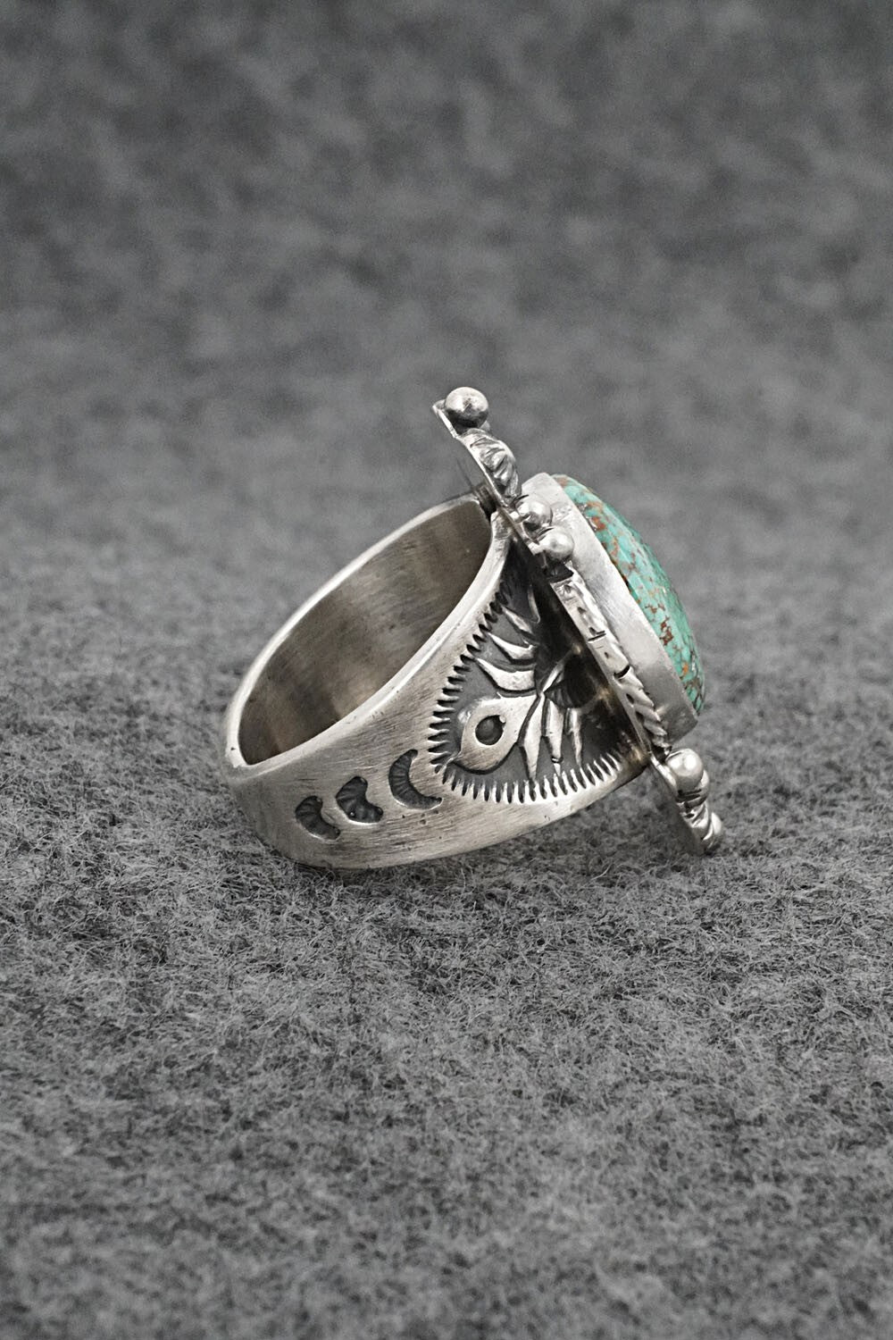 Turquoise & Sterling Silver Ring - Samuel Yellowhair - Size 6