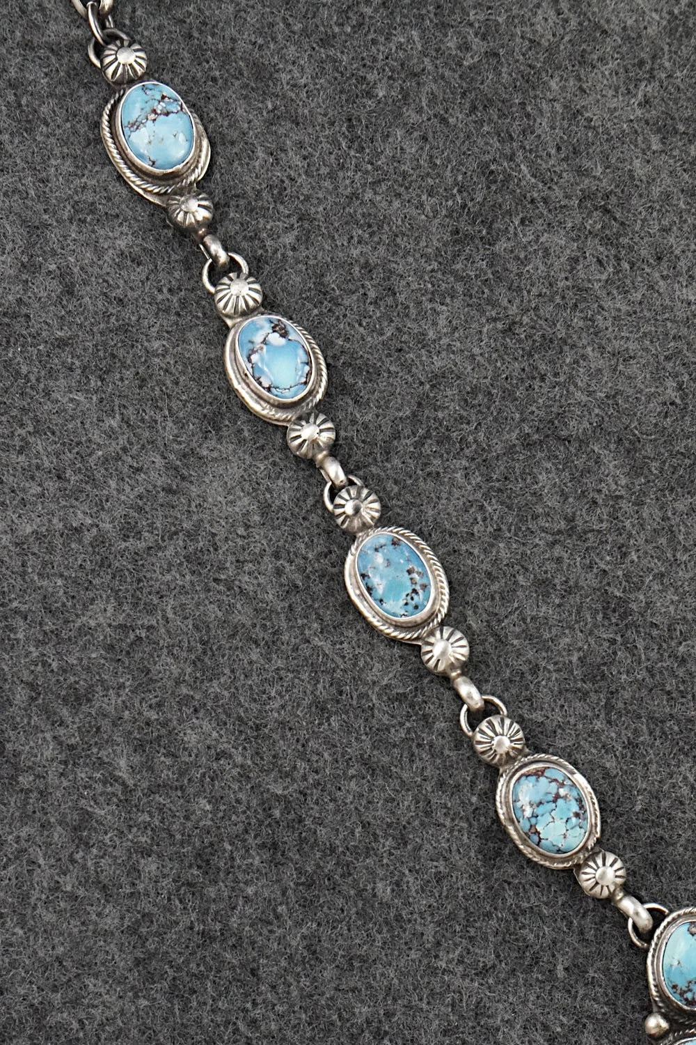 Turquoise & Sterling Silver Necklace and Earrings Set - Kathleen Livingston