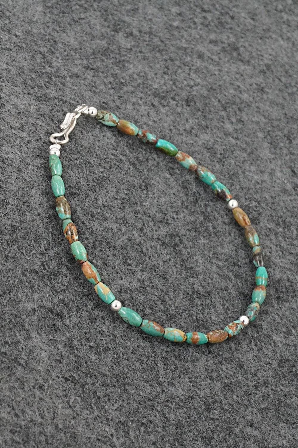 Turquoise & Sterling Silver Bracelet - Doreen Jake