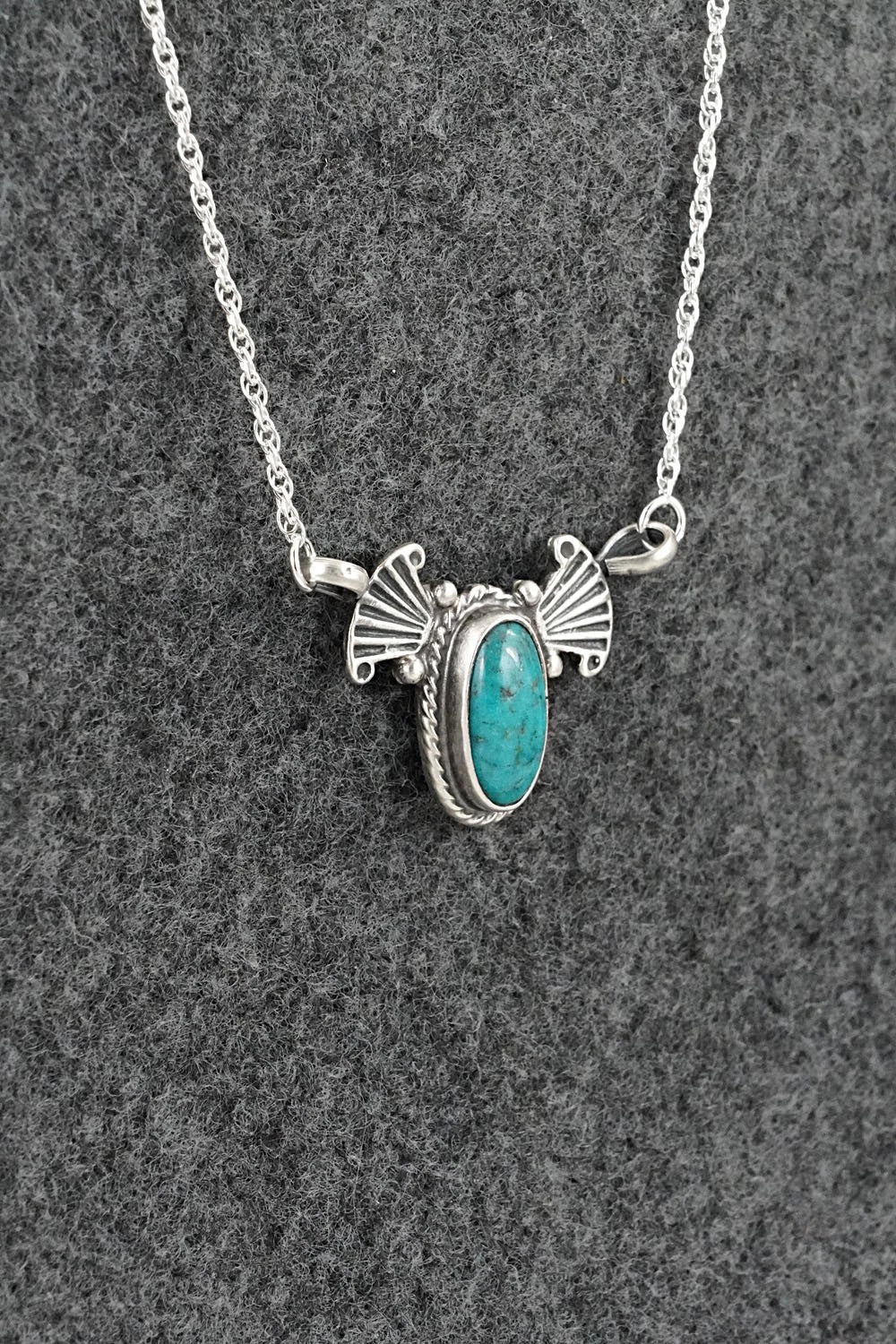 Turquoise & Sterling Silver Necklace - Verley Betone