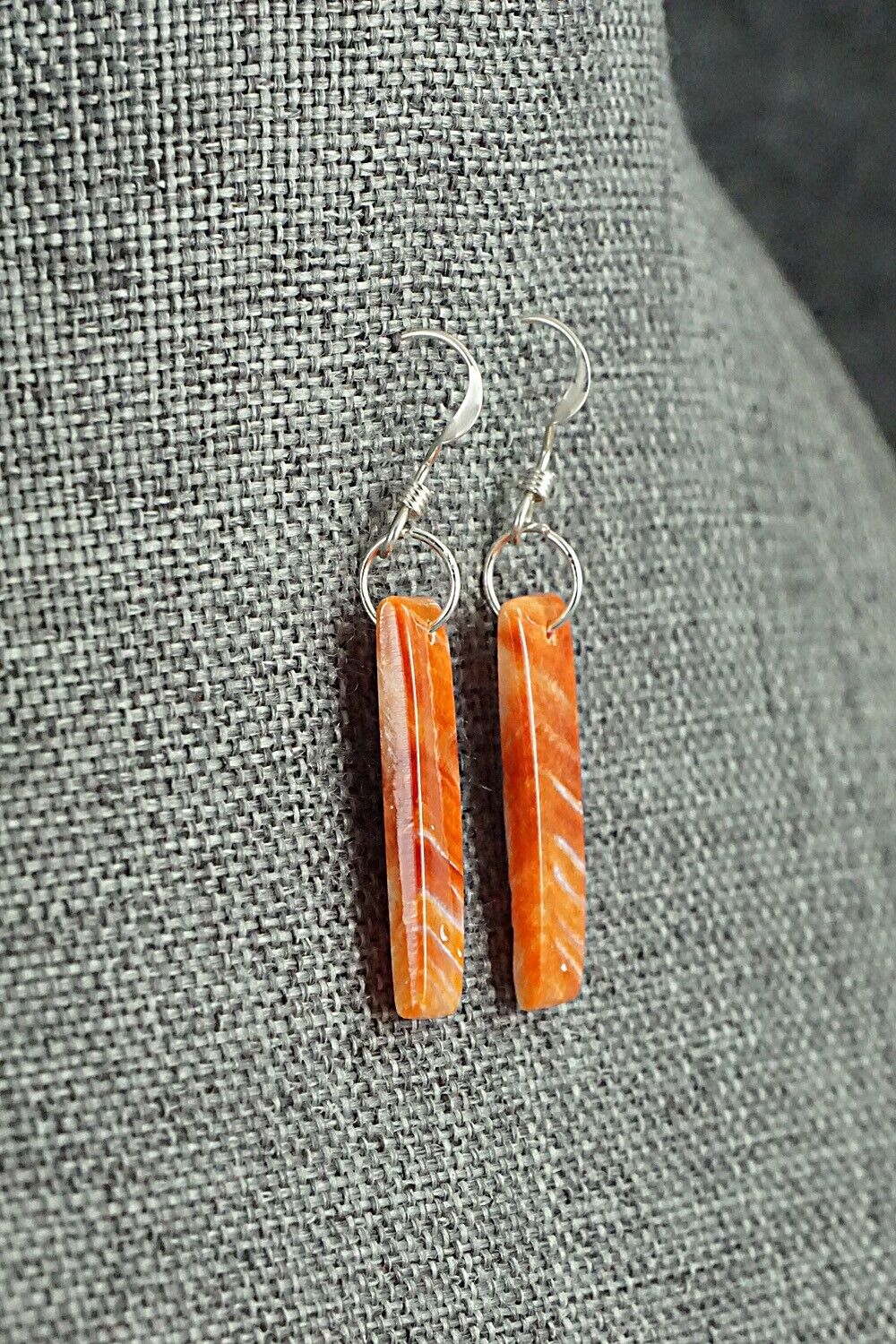 Spiny Oyster & Sterling Silver Earrings - Jesus Espino