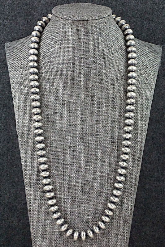 Sterling Silver Navajo Pearl Necklace - Bryannen Halwood