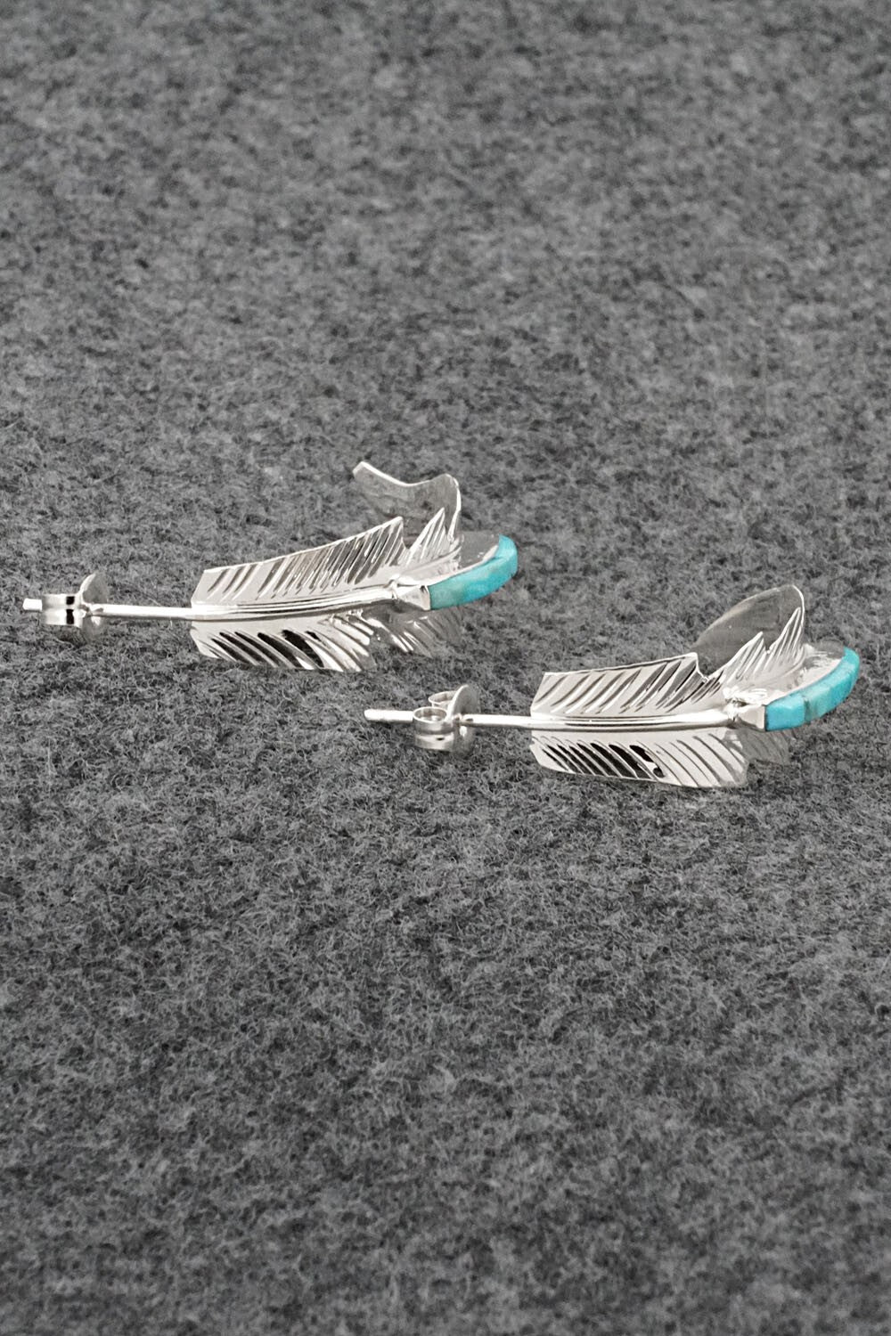 Turquoise & Sterling Silver Earrings - Alan Barney