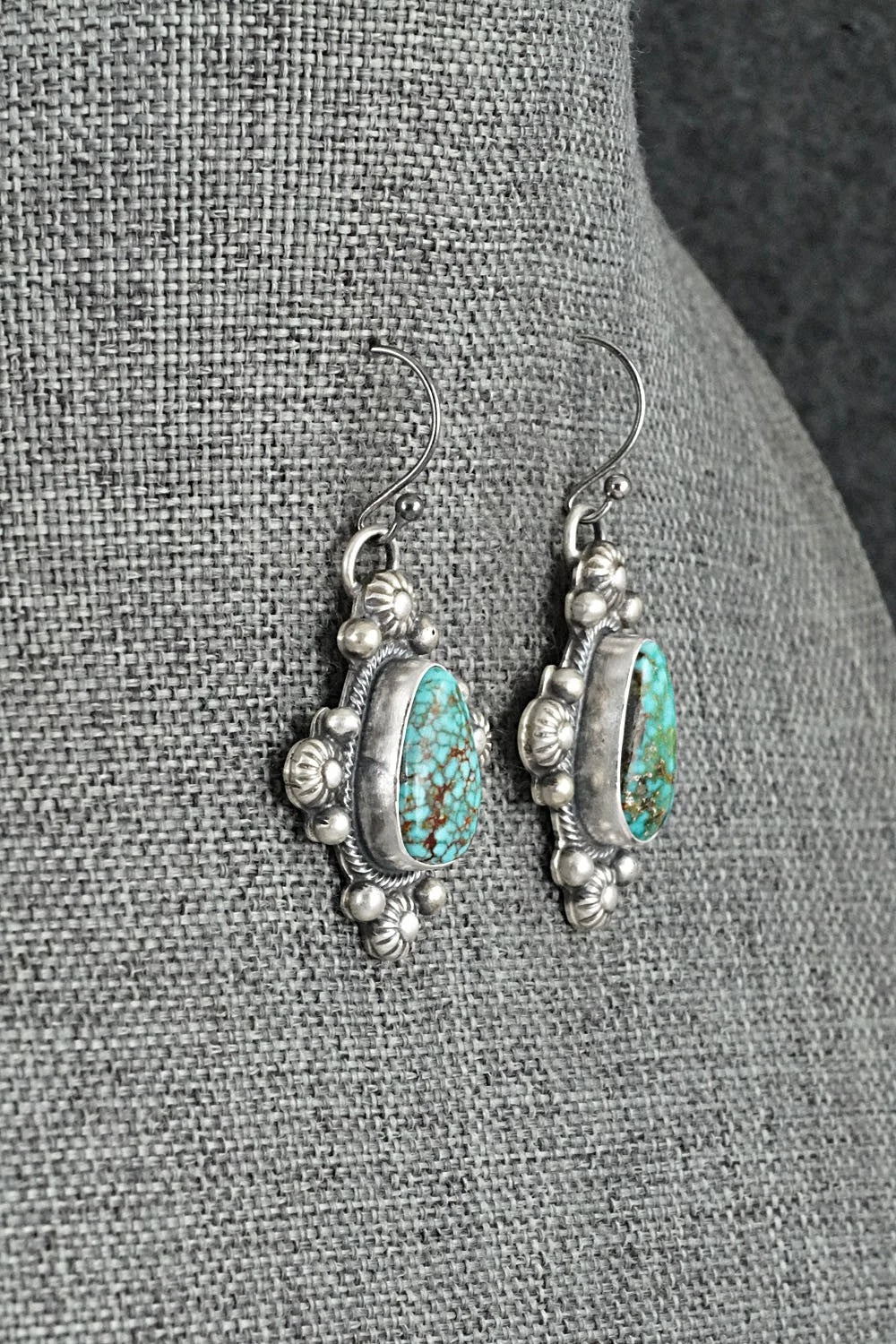 Turquoise & Sterling Silver Necklace and Earrings Set - Kathleen Livingston