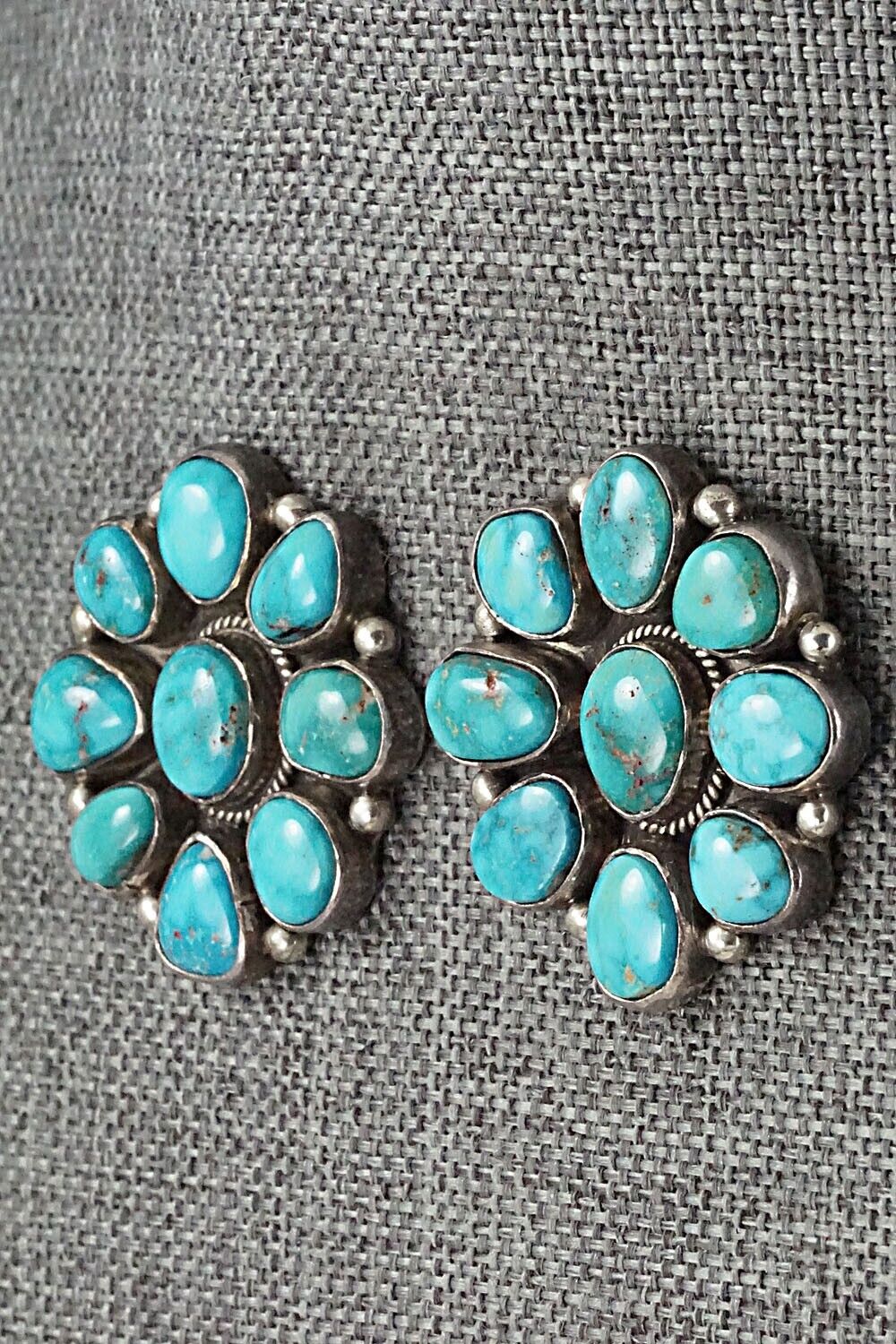Turquoise & Sterling Silver Earrings - Oliver Smith