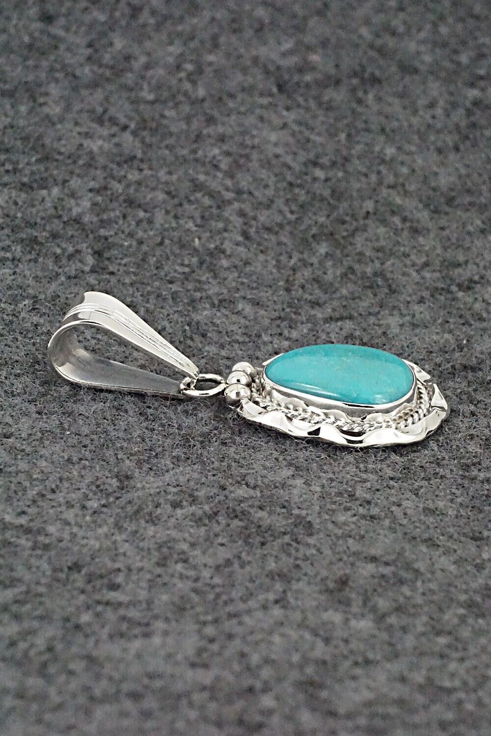 Turquoise & Sterling Silver Pendant - Samuel Yellowhair