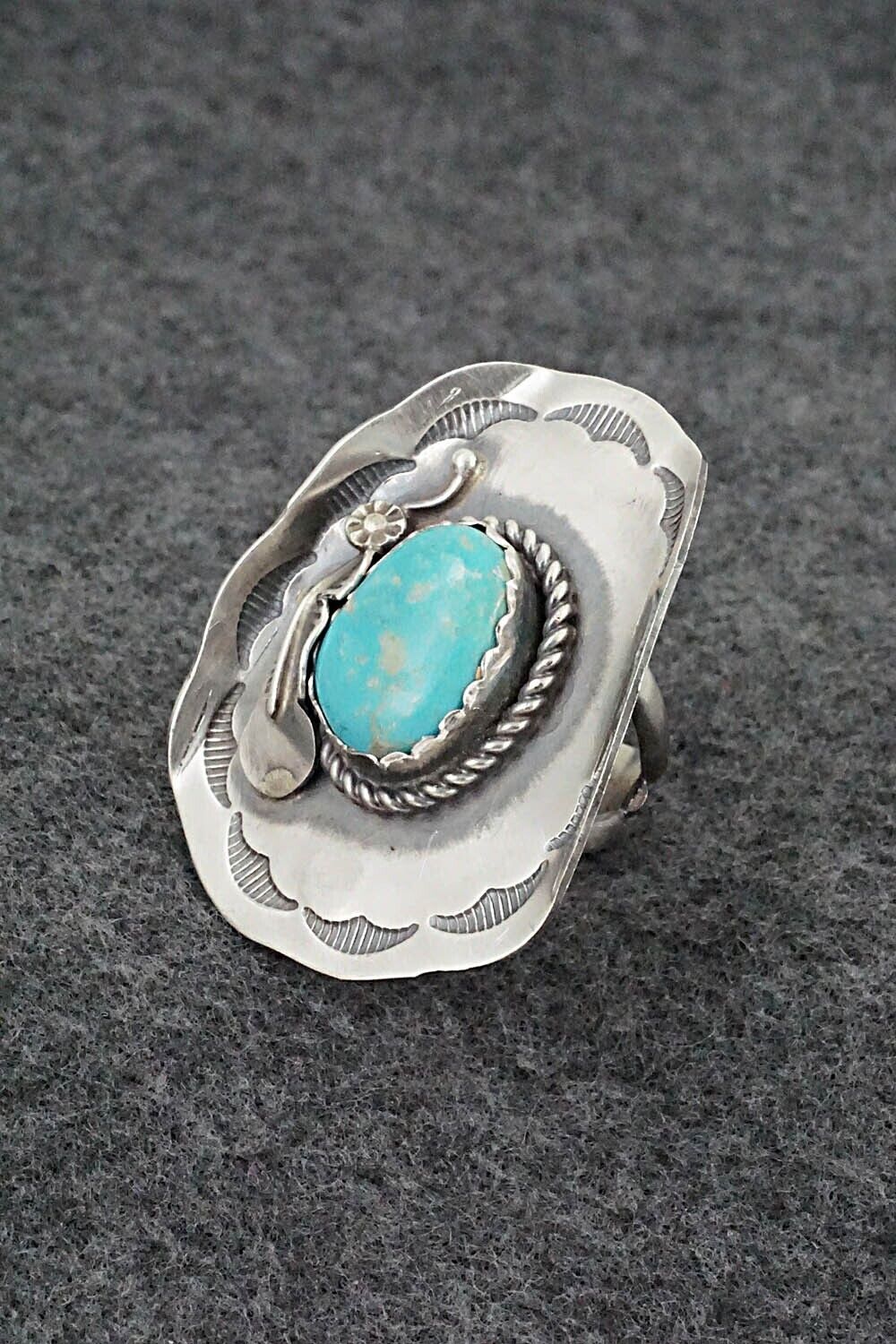 Turquoise & Sterling Silver Ring - Tim Yazzie - Size 6.5
