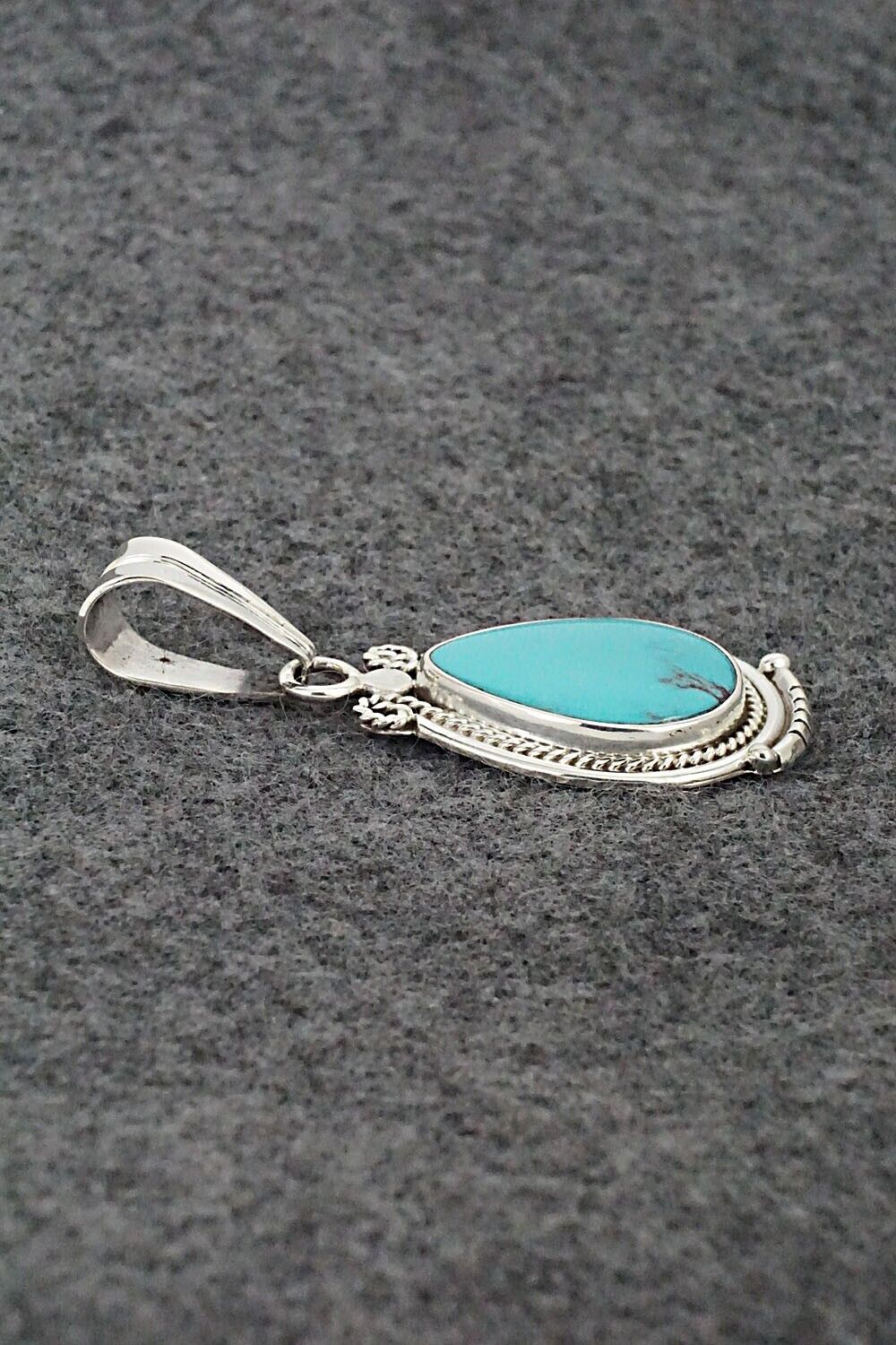 Turquoise & Sterling Silver Pendant - Samuel Yellowhair