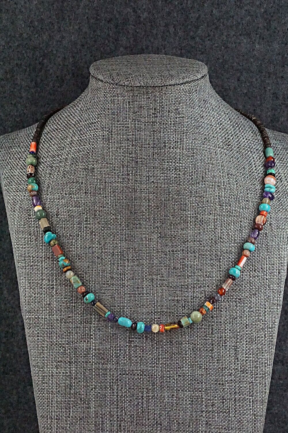 Multi-Stone and Sterling Silver Necklace - Helen Tsosie