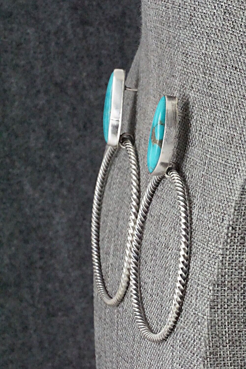 Turquoise & Sterling Silver Earrings - Verley Betone
