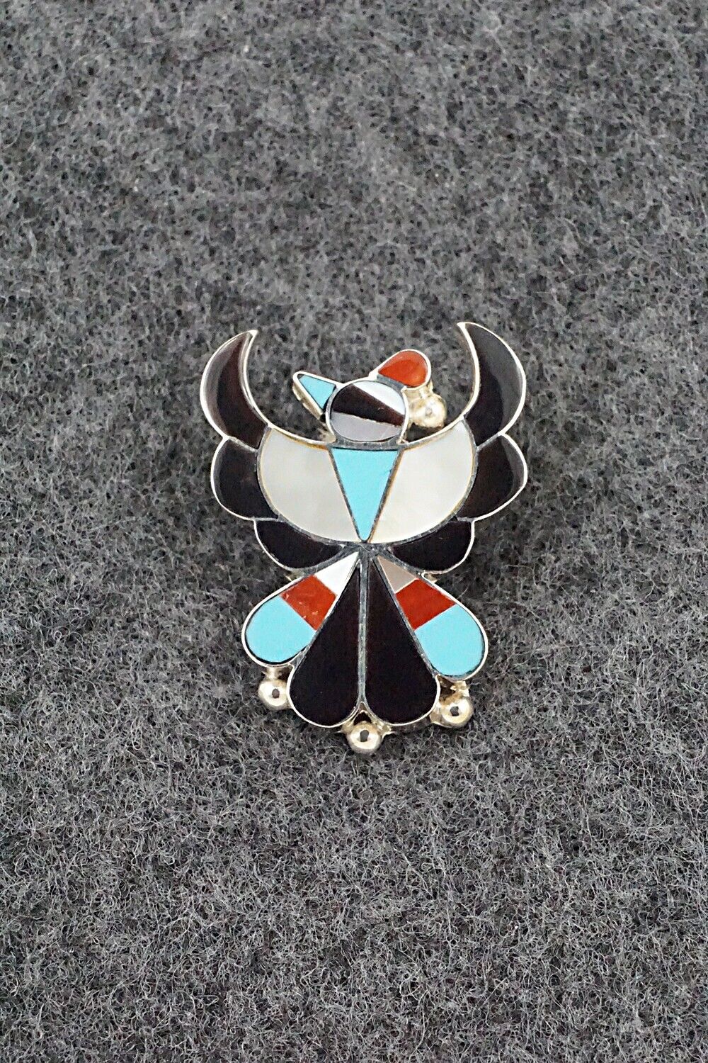 Multi-Stone and Sterling Silver Pendant/Pin - Breon Wallace