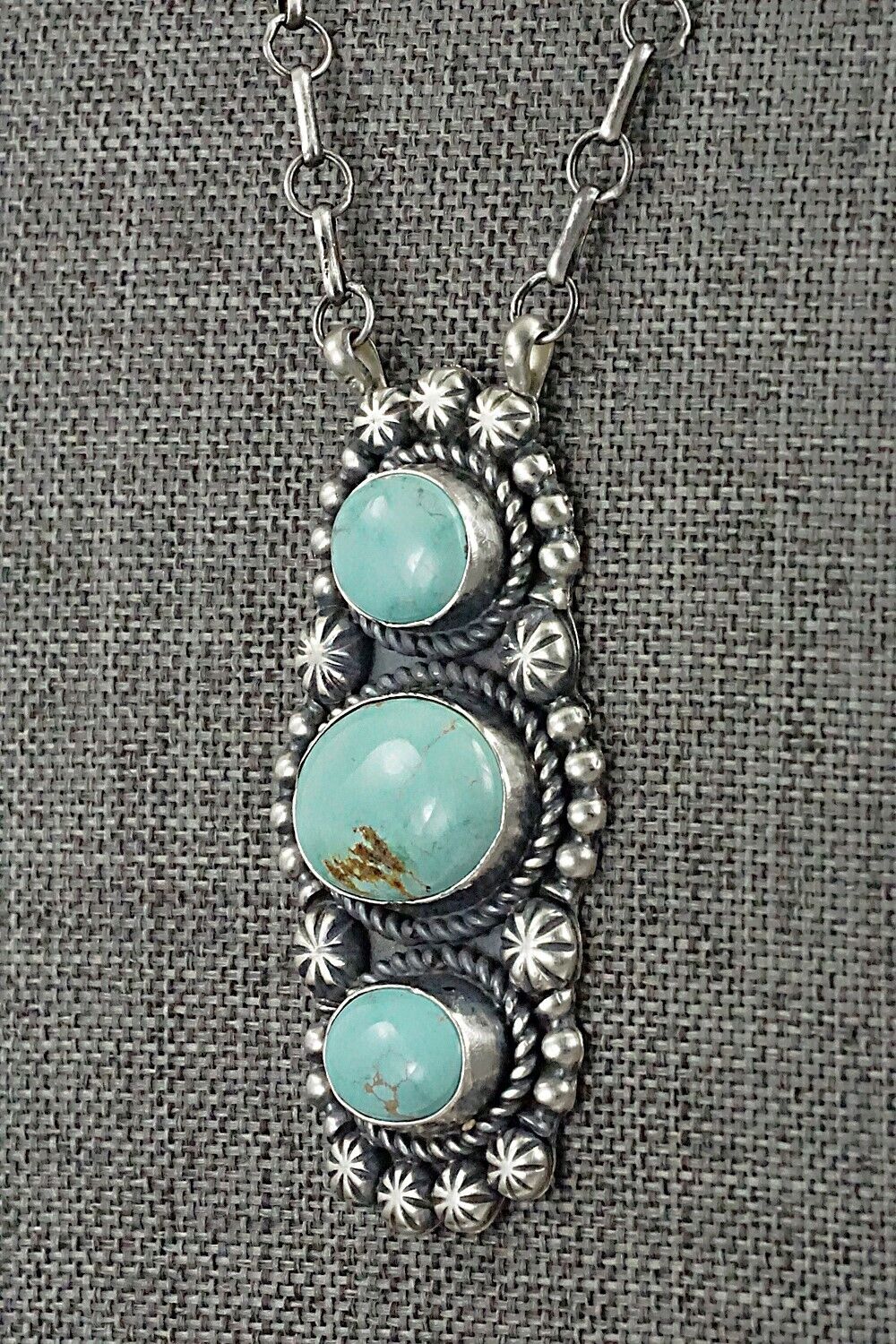 Turquoise & Sterling Silver Necklace - Jeff James