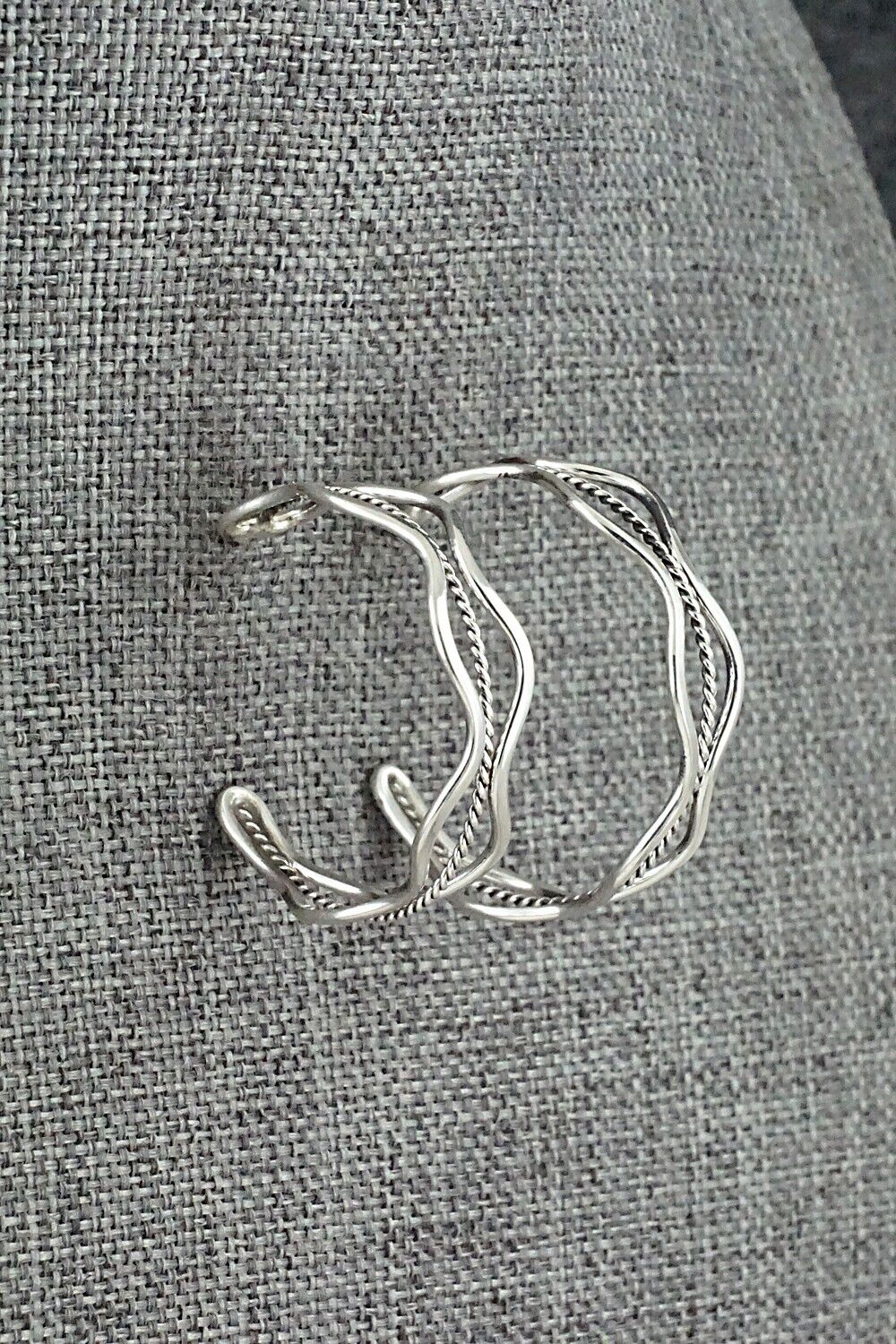 Sterling Silver Hoop Earrings - Elaine Tahe