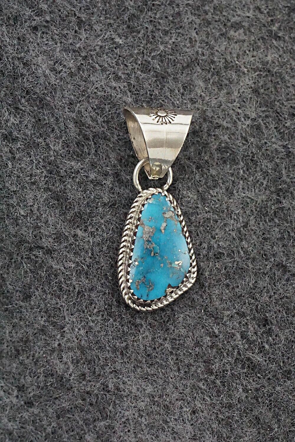 Turquoise & Sterling Silver Pendant - Ernest Hawthorne