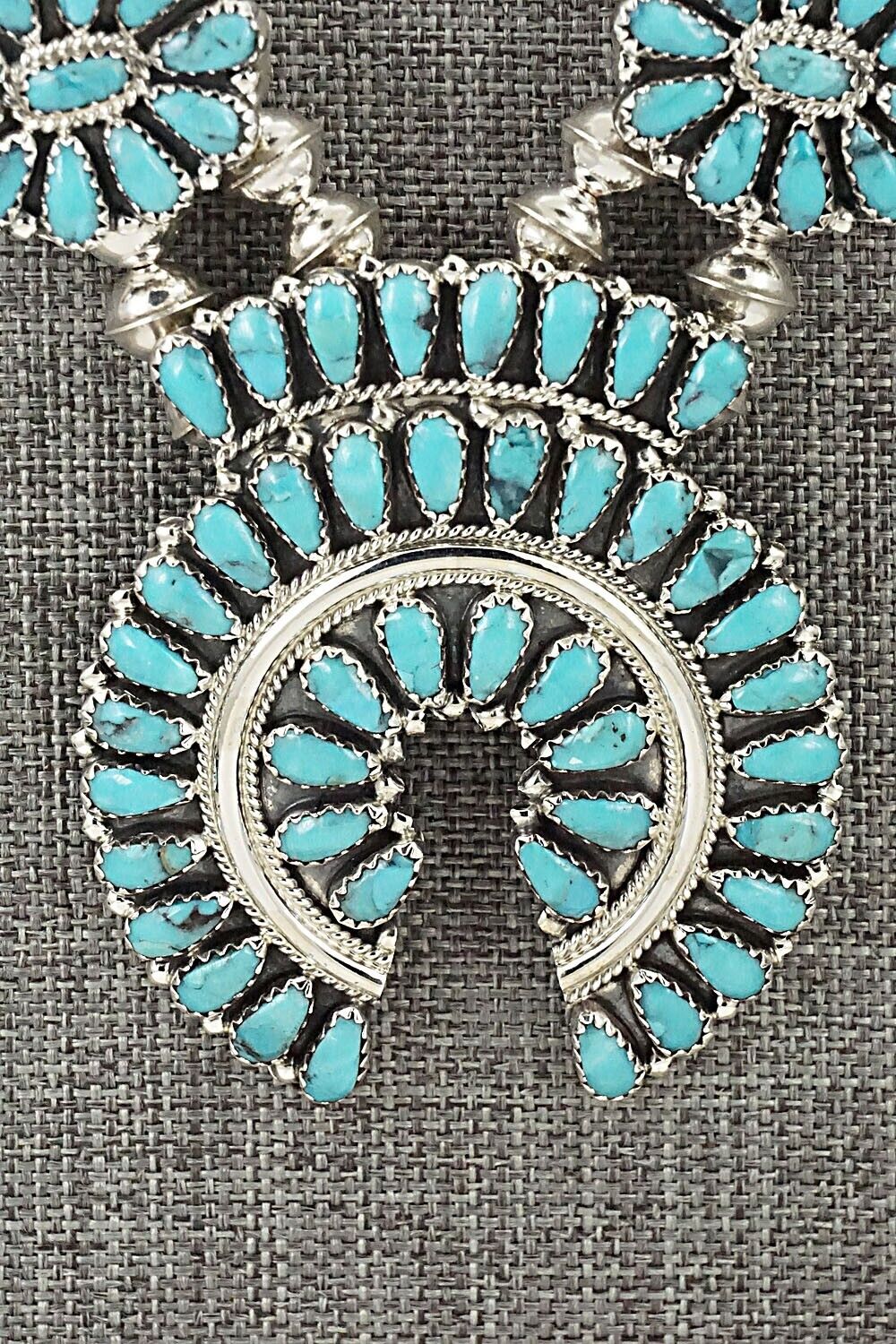 Turquoise & Sterling Silver Squash Blossom Set - Zeita Begay
