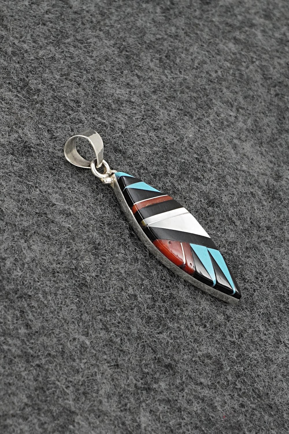 Multi-Stone & Sterling Silver Pendant - Cleo Kallestewa