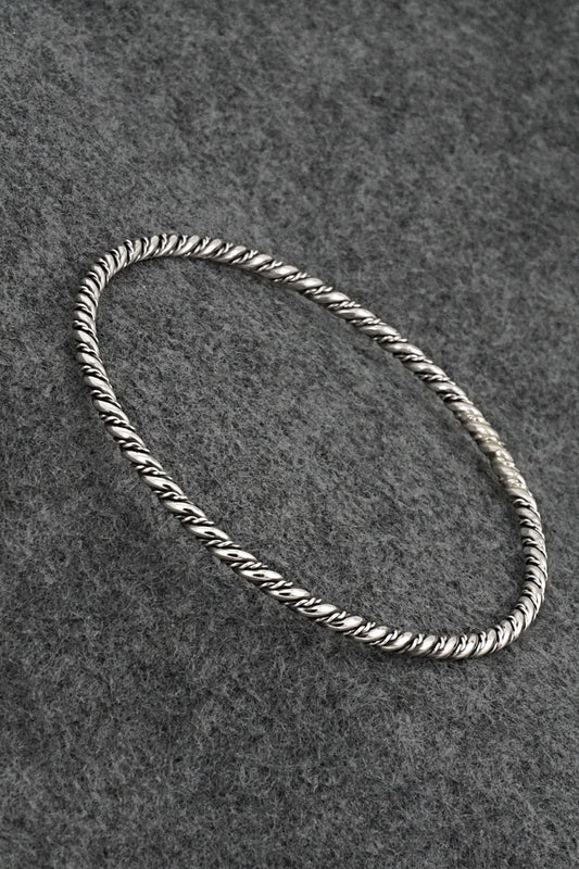 Sterling Silver Bangle Bracelet - Elaine Tahe