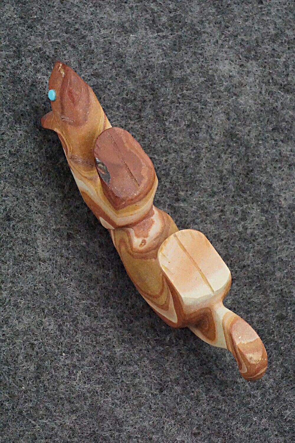 Mountain Lion Zuni Fetish Carving - Ronnie Lunasee