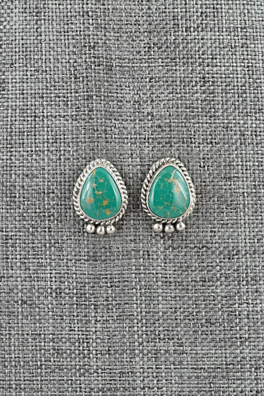 Turquoise & Sterling Silver Earrings - Rosemary Saunders