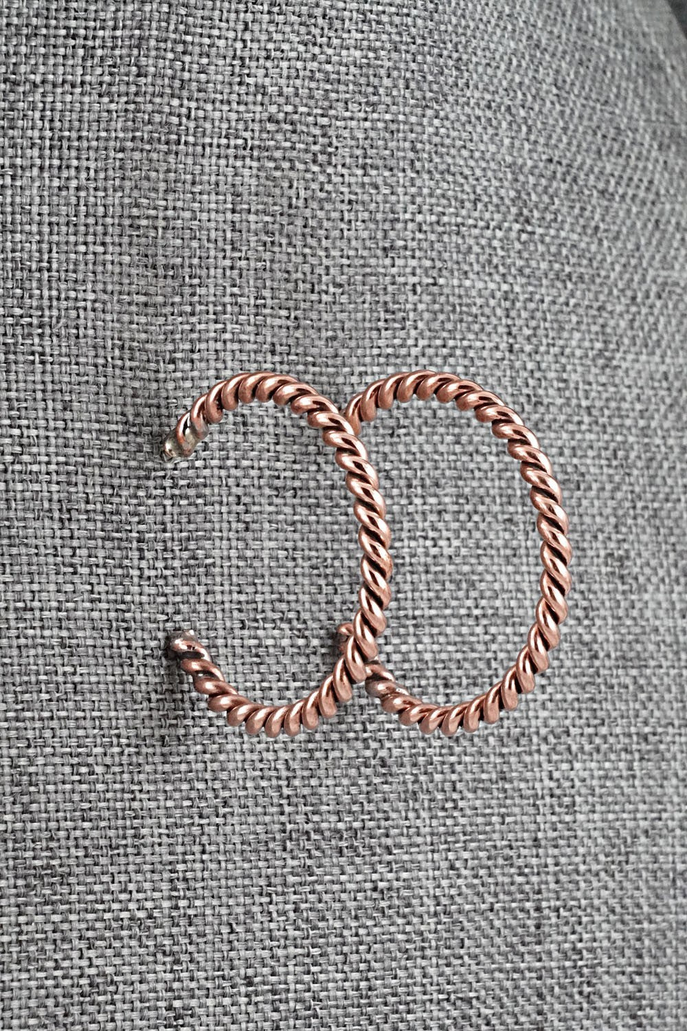 Copper Hoop Earrings - Elaine Tahe