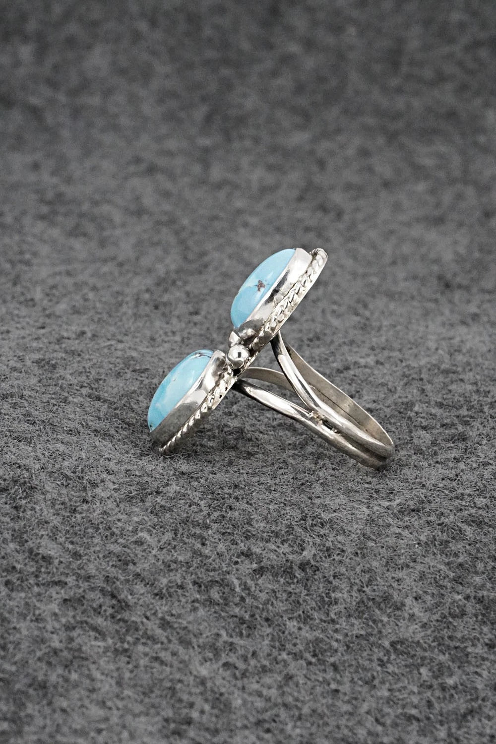 Turquoise & Sterling Silver Ring - Eugene Gruber - Size 8