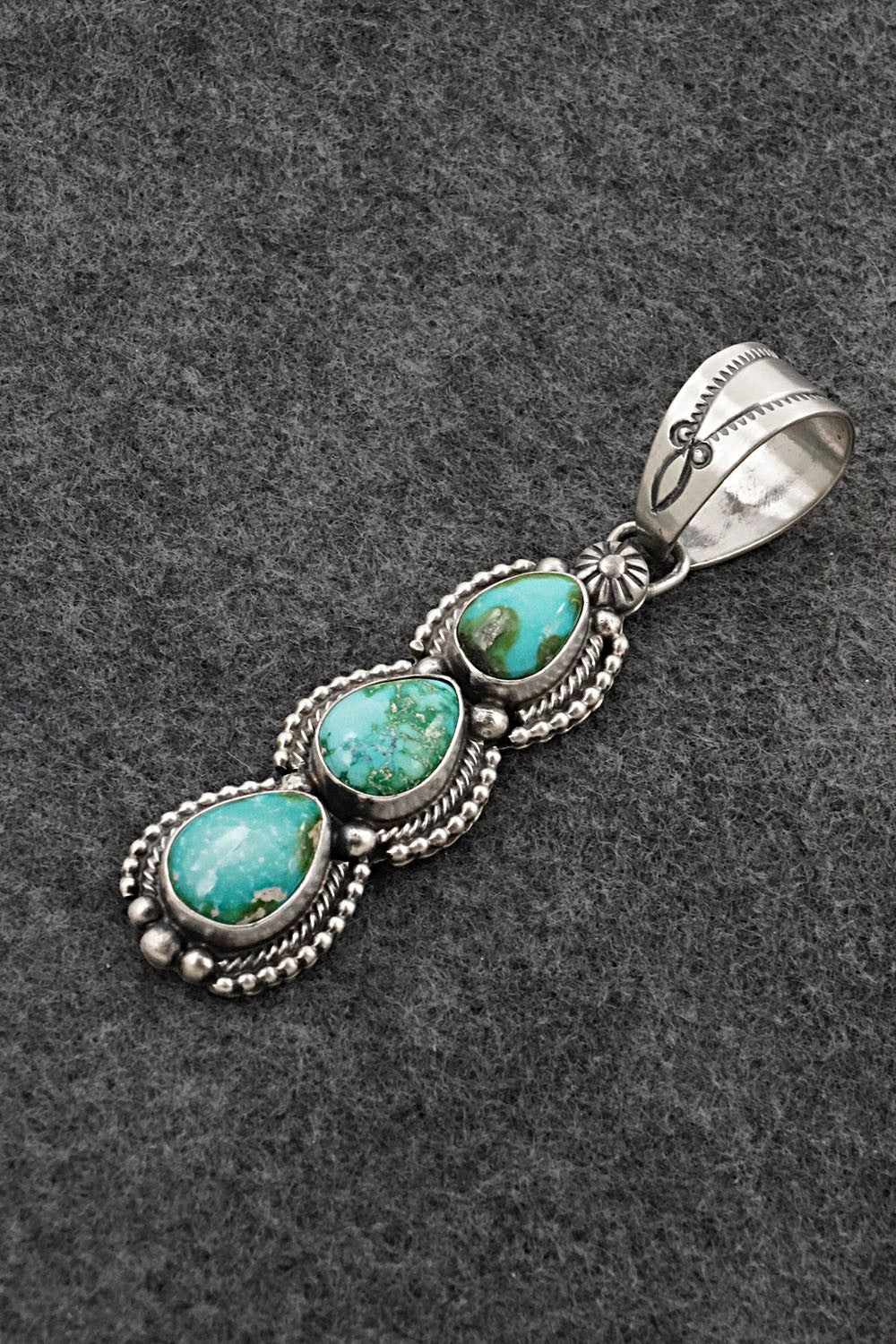 Turquoise & Sterling Silver Pendant - Kathleen Livingston