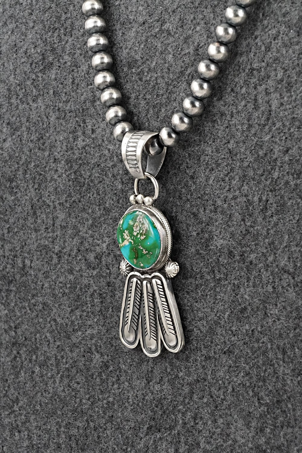 Turquoise & Sterling Silver Necklace - Verley Betone