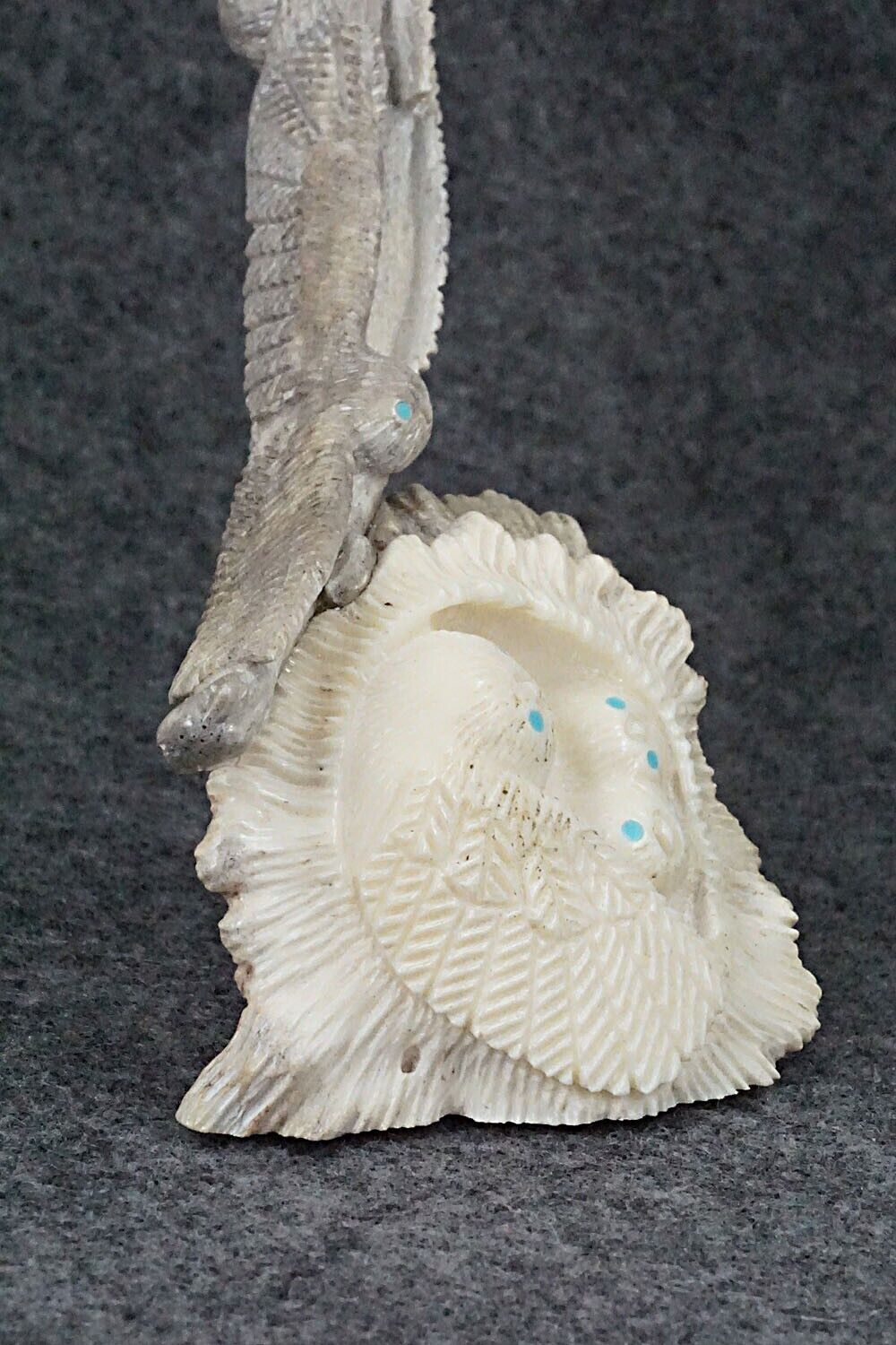Owls Nesting Zuni Fetish Carving - Destry Siutza