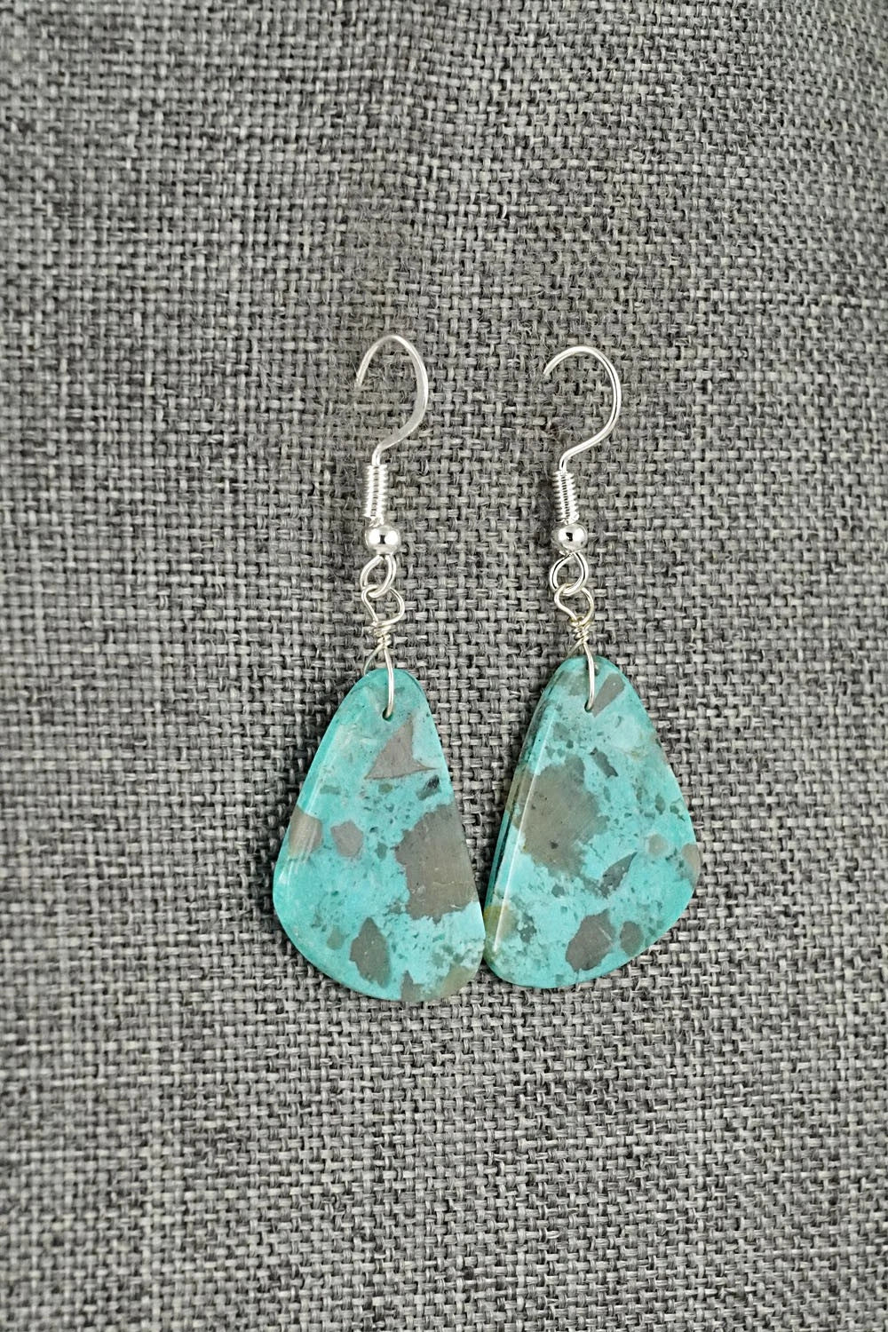Turquoise & Sterling Silver Earrings - Louise Pete