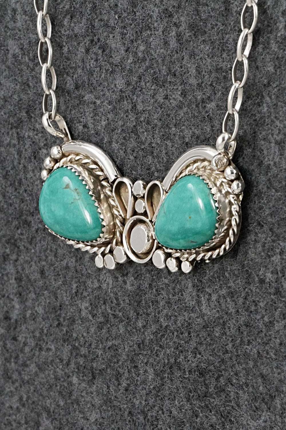 Turquoise & Sterling Silver Necklace - Phil Nez
